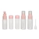 thumbnail image 2 of Kit de botellas de viaje transparentes a prueba de fugas, vacías, portátiles, para loción, crema y champú, color rosa, 2 of 14