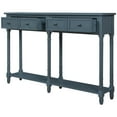 thumbnail image 6 of Console Table with Drawers and Storage Shelf, Narrow Long Sofa Entryway Table for Living Room, Entryway (Antique Navy), 6 of 7