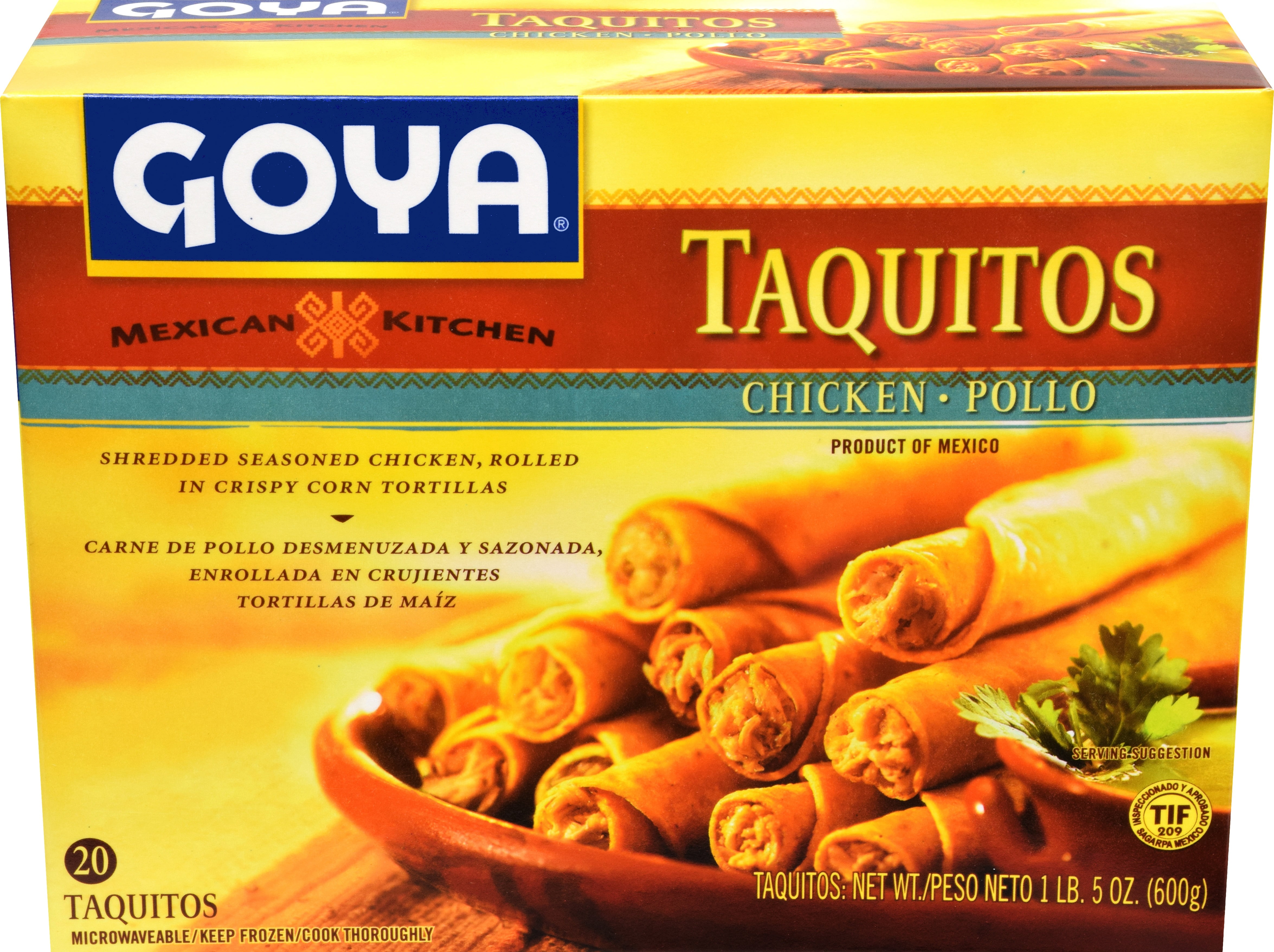 GOYA Taquitos Chicken  20 Ct. 1lb 5oz