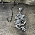 thumbnail image 6 of HOOUN Men's Stainless Steel Vintage Mermaid Necklace Pendant Jewelry with Chain, 6 of 7