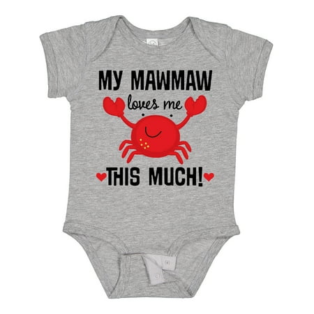 

Inktastic MawMaw Loves Me Grandson Gift Baby Boy or Baby Girl Bodysuit