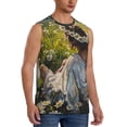 thumbnail image 2 of Bingfone Girl In Field Of Daisies Pattern Men's Tank Tops Workout Sleeveless Tee Shirts Running Beach Tanks for Men-XX-Large, 2 of 4