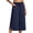 A-Navy, variant on BLCHUNen Wide Leg Pants Woman Capris Side Split Elastic Mid Waisted Casual Drawstring Travel Vacation Crop Pants