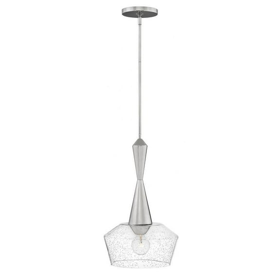 1 Light Small Pendant in Mid-Century Modern Style 12.5 inches Wide By 21.75 inches High-Polished Nickel Finish Bailey Street Home 81-Bel-2885450