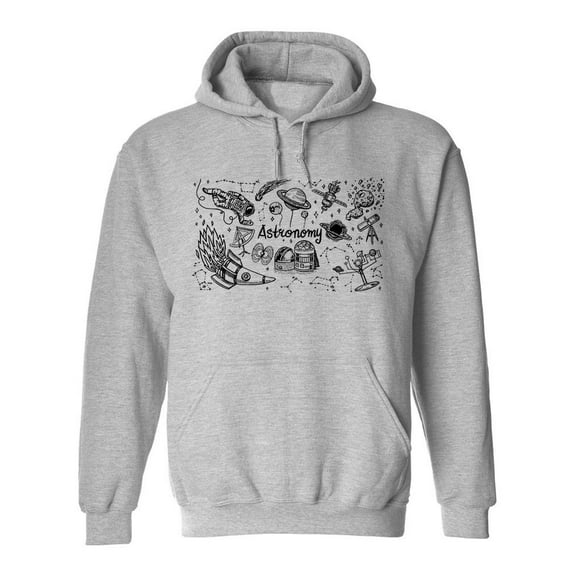 Astronomy In Vintage Style Hoodie Men -Image by Shutterstock, Male Small