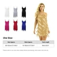 thumbnail image 7 of ZDHoor Women's Adjustable Strap Gradient Sequin Fringe 1920s Flapper Inspired Dance Party Dress Gold One_Size, 7 of 7