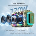 thumbnail image 2 of Altavoz Bluetooth ZEALOT 120W IPX6 impermeable con luz LED, 2 of 9