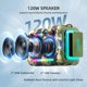 thumbnail image 2 of Altavoz Bluetooth ZEALOT 120W IPX6 impermeable con luz LED, 2 of 9