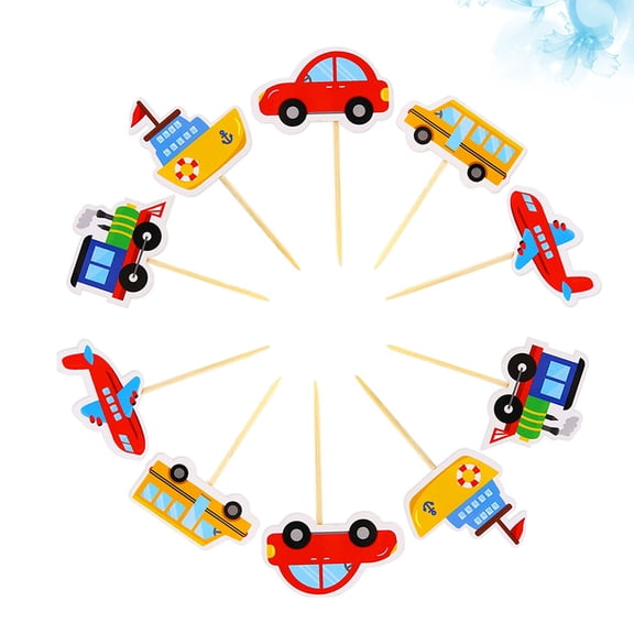 FOMIYES Car Cake Toppers in Assorted Colors, 30 Pieces for Birthday, Party, and Festive Decorations