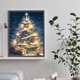 thumbnail image 5 of 5D DIY taladro redondo completo pintura de diamante noche nevada árbol de Navidad decoración 30x40cm, 5 of 9