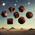 thumbnail image 4 of Goldstone Dice Set  Hand-Carved Gemstone Dice D4 D6 D8 D10 D12 D20 Percentile or 7PCS Polyhedral Set for DnD & Tabletop RPG, 4 of 4