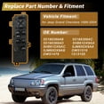 thumbnail image 3 of Interruptor de ventana eléctrica del lado del conductor Unique Bargains para Grand Cherokee 1999-2004 (55196389AB/5HB61DX9AA/DWS1519), 3 of 7