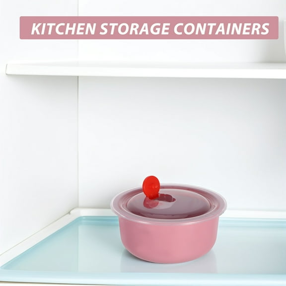 Hemoton Pink Airtight Food Containers for Kitchen Organization Made of PP Material 3pcs Keeps Fresh Longer 1.5L 2L 3L
