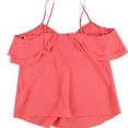 thumbnail image 2 of bar III Womens Draped Knit Blouse, Pink, XX-Small, 2 of 2