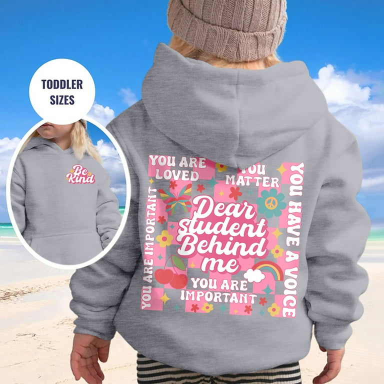 MQLKF Girl s Hoodie Long Sleeve Soft Sweatshirt Graphic Hoody Kids Cute Pullovers Top Clothes For Teens Comfortable Stylish Cute Boys Girls Pullover Walmart