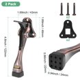 thumbnail image 3 of Uxcell 2-Pack Topes de Puerta, Tope de Puerta de Caída de Aleación de Aluminio de 4 Pulgadas con Altura Ajustable [Tono Cobre], 3 of 7