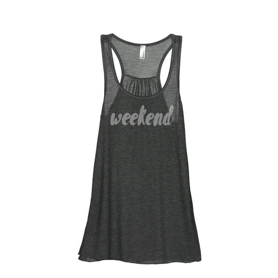 Weekend (see other weekend) Women's Fashion Sleeveless Flowy Racerback Workout Yoga Tank Top Charcoal Grey Large