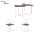 thumbnail image 6 of Aukfa 7 Piece Dining Table Set for 6, 55" Faux Marble Dinning Room Table with 6 Chairs, Metal Frame, Brown, 6 of 8