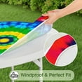 thumbnail image 5 of Colorful Tie Dye Circle Pattern Round Fitted Tablecloth with Elastic Edge,Dining Table Cover Waterproof,Outdoor Round Tablecloth for Camping,Dining,Indoor and Outdoor, 5 of 7
