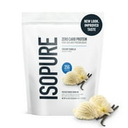 Isopure Zero Carb 100% Whey Protein Isolate Powder, Creamy Vanilla, 25g Protein, 15 Servings