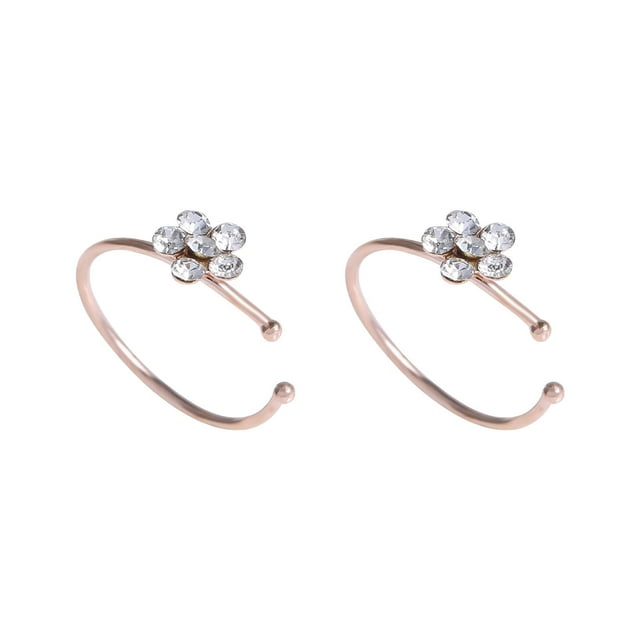 2 uds pequeño anillo de cristal para la nariz anillo de cristal brillante para la nariz joyería regalo señoras joyería Wmkox8yi sjalhkljlk5405