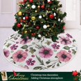 thumbnail image 6 of FMSHPON Fresh Pink Flower Xmas Christmas Tree Skirt Stand Mat for Holiday Party Decoration Indoor Outdoor 36 inches, 6 of 6