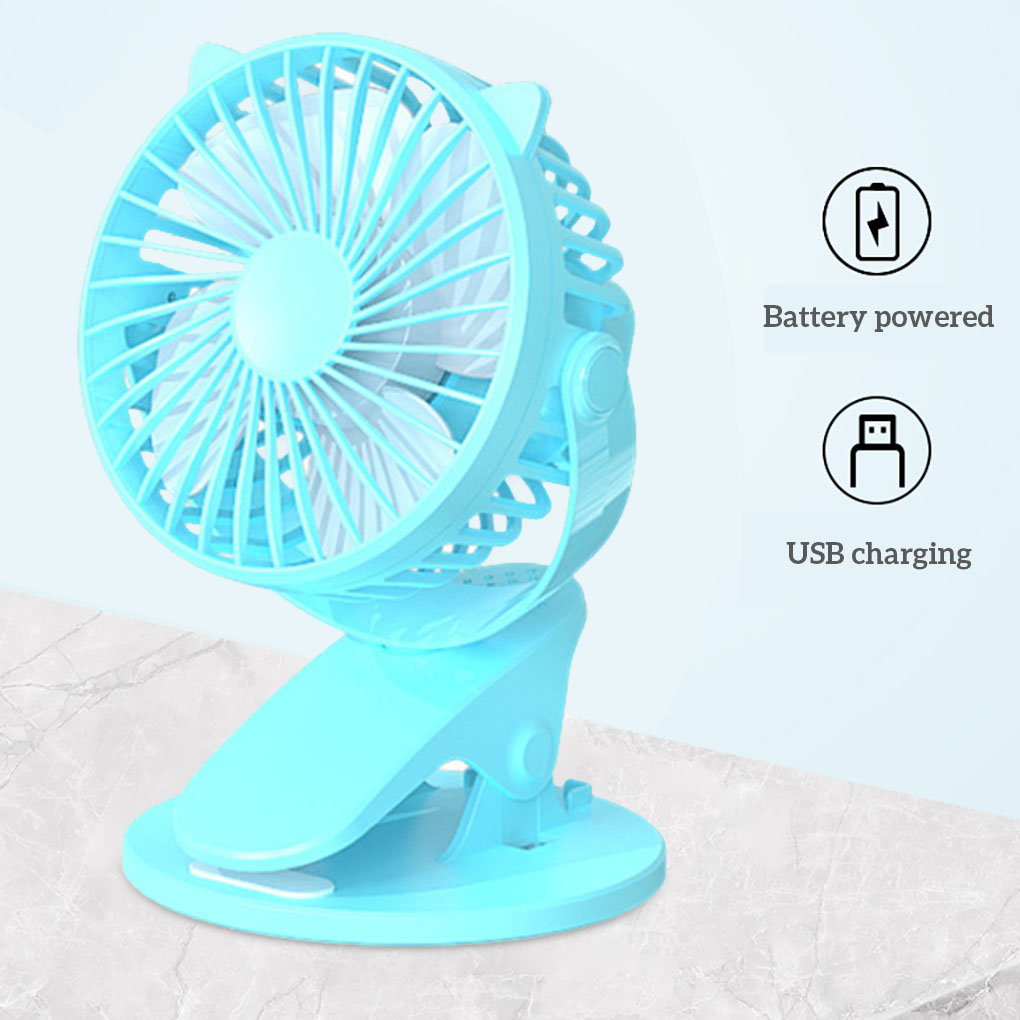 Mini Desk Fan, Clip on Stroller Fan, Small Personal USB Desk Fan 3