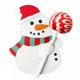 thumbnail image 5 of Yuarrent 50 Uds. Tarjeta de decoración de dulces tema de Navidad adorno de dulces tarjetas de papel decoración de fiestas y vacaciones Kits de decoración para fiestas muñeco de nieve, 5 of 6