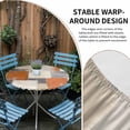 thumbnail image 4 of Burnt Orange Grey Round Fitted Tablecloth with Elastic Edge, Waterproof Table Cloth Table Cover for 36"-44" Tables, Oil Painting Modern Abstract Art Tablecloths for Dining Picnic Indoor Outdoor, 4 of 9