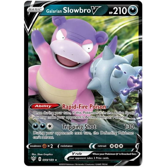 Pokemon Darkness Ablaze Galarian Slowbro V #99