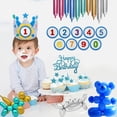 thumbnail image 4 of Sombrero de cumpleaños Números intercambiables creativos duraderos Corona Decoración de fiesta de cumpleaños, 4 of 6
