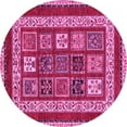 thumbnail image 1 of Ahgly Company Indoor Round Abstract Pink Modern Area Rugs, 6' Round, 1 of 4