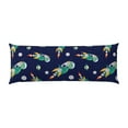 thumbnail image 2 of Disketp Astronaut Dinosaur and Space Print Body Pillow Cover - Super Soft 20x54 Body Pillow Case,Long Side Hidden Zipper, 2 of 8