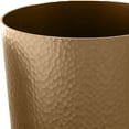 thumbnail image 6 of Bath Bliss 10 Liter Hammered Textured Bathroom Trash Can, Gold, 6 of 6