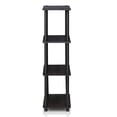 thumbnail image 5 of Furinno 23.6 W X 11.4 D X 43.25 H 4-Shelf Decorative Shelves, Dark Walnut, 5 of 6