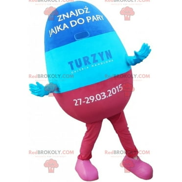 Mascot giant tricolor egg. Giant easter egg