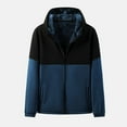 thumbnail image 2 of BXINGOHAI Men's Sherpa Hoodie Heavyweight Fleece Lined Thick Winter Thermal Athletic Sweatshirt with Kangaroo Pocket Blue L, 2 of 5