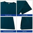 thumbnail image 2 of Scrubs for Women Set - Stretch Top & Cargo Pants with Multi Pocket for Nurse Caribbean Blue L, 2 of 7