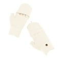 thumbnail image 6 of Dyfzdhu Fingerless Gloves for Women Cold Weather Winter Knit Convertible Gloves Warm Mittens Juinors White, 6 of 6