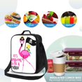 thumbnail image 4 of Logiee It'S Flamazing To Be A Pirate Print Insulated Lunch Bag for Women/Men, Reusable Lunch Box for Office Work School Picnic Beach,Leakproof Freezable Cooler Bag with Shoulder Strap, 4 of 7