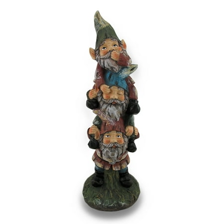 24 Inch Tall No Evil Stacked Garden Gnome Statue - Walmart.com