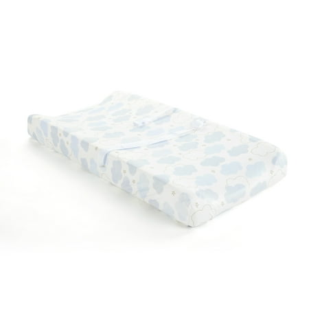 UPC: 0194938032148 | Lush Decor Goodnight Little Moon Clouds Soft & P Changing Pad Cover Blue/Multi Single 16X32X5
