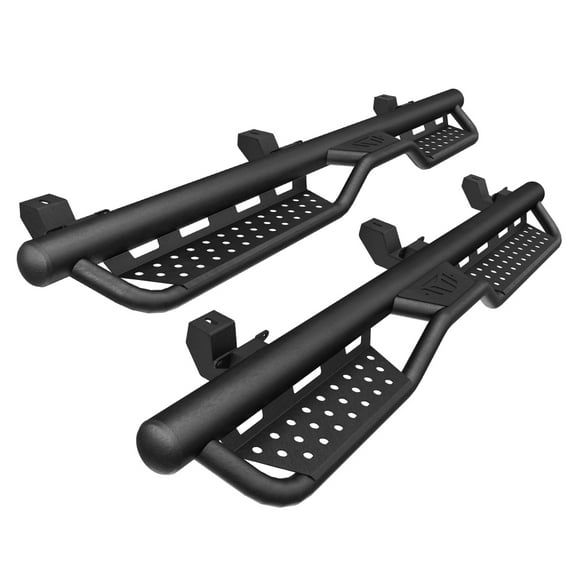 6In Carbon Steel Running Boards Side Steps- Compatible with 2018-2025 Jeep Wrangler JL 4-Door