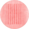 thumbnail image 1 of Ahgly Company Machine Washable Indoor Round Solid Red Modern Area Rugs, 4' Round, 1 of 4