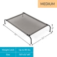 thumbnail image 3 of WDZS Elevated Dog Bed, 50 Inch Cooling Raised Pet Cot, Portable Dog Bed Large Size with Waterproof Textilene Mesh, Alloy Steel Frame, Chew Proof, Indoor & Outdoor, 3 of 11