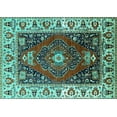 thumbnail image 1 of Ahgly Company Indoor Rectangle Persian Turquoise Blue Traditional Area Rugs, 2' x 3', 1 of 4