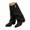 Black, variant on Womens Ruched Mid Calf Boots Pointed Toe Chunky Heel Fashion Boots For Party Outdoor Fall Winter Wear Brown US:6