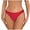 Red, variant on MuZeFu Underwear for Women Hipster Women's Sexy Seamless Breastplate Underwear With Triangular Breathable Lace Strapcross Underwear