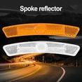 thumbnail image 2 of Bike Light Bicycle Reflectors Vintage Wheel Rim Strips Traffic Clip Front Rear Mount Plastic Reflective Safety White, 2 of 8