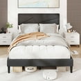 thumbnail image 4 of Costway Full Size Bed Frame with High Headboard & Wooden Slats No Box Spring Needed, 4 of 10